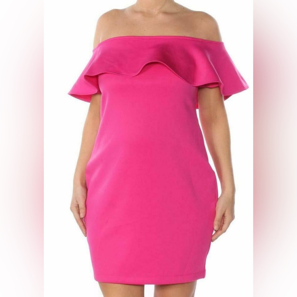Guess Strapless Fuchsia Dress - Picture 2 of 10